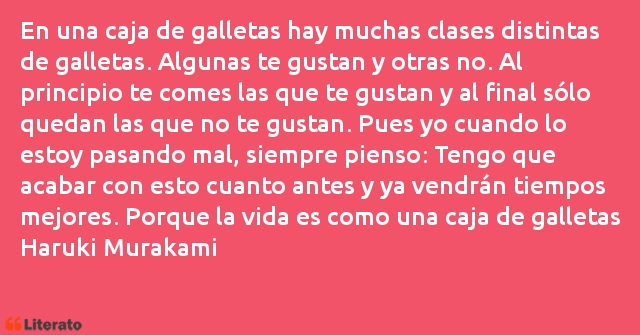 Haruki Murakami: En una caja de galletas hay mu