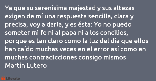 Frases de Martín Lutero