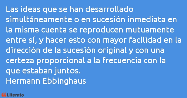 Frases de Hermann Ebbinghaus