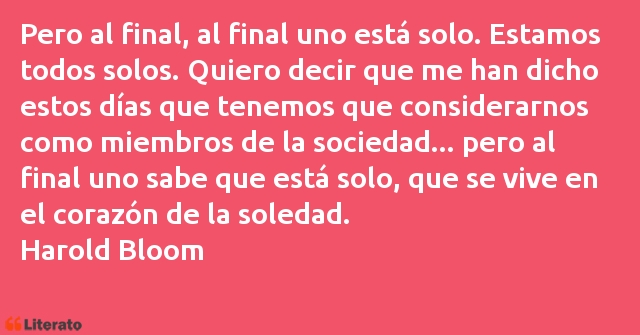 Frases de Harold Bloom