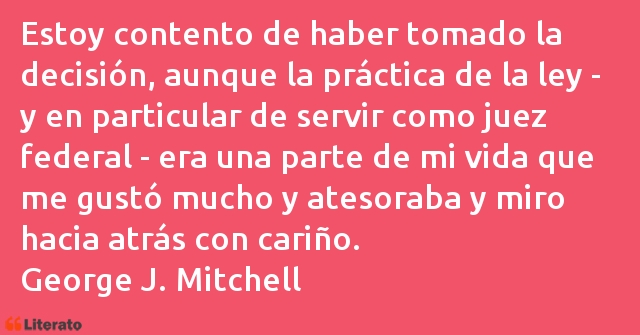 Frases de George J. Mitchell