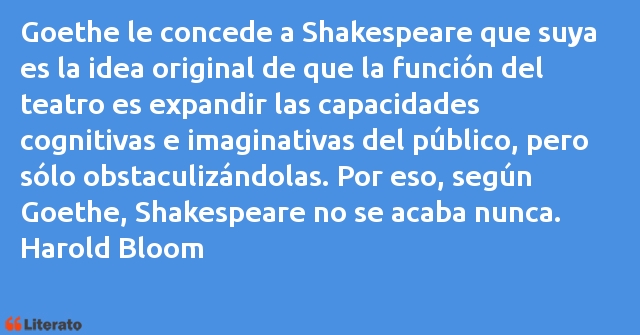 Frases de Harold Bloom