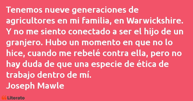 Frases de Joseph Mawle