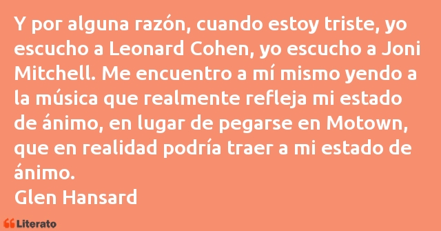 Frases de Glen Hansard