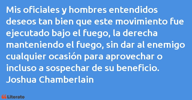 Frases de Joshua Chamberlain