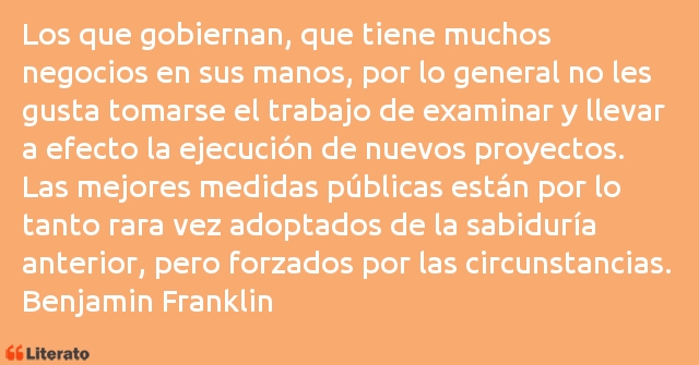 Frases de Benjamin Franklin