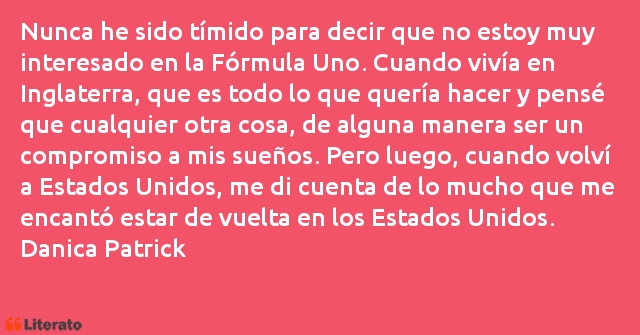 Frases de Danica Patrick