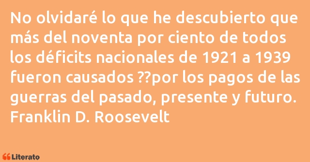 Frases de Franklin D. Roosevelt