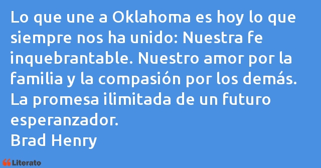 Frases de Brad Henry