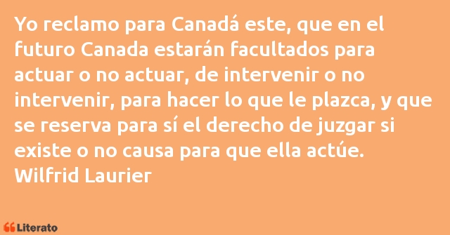 Frases de Wilfrid Laurier