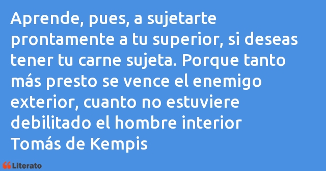 Frases de Tomás de Kempis