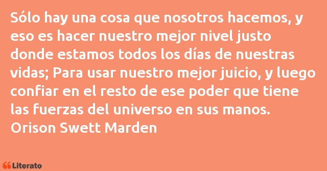 Frases de Orison Swett Marden