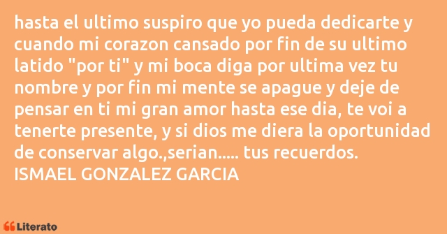 Frases de ISMAEL GONZALEZ GARCIA