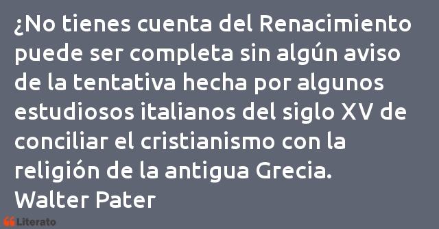 Frases de Walter Pater