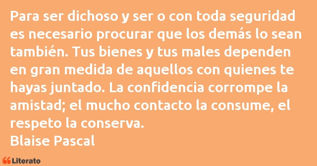 Frases de Blaise Pascal