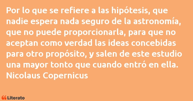 Frases de Nicolás Copérnico