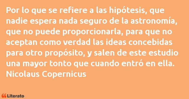 Frases de Nicolás Copérnico