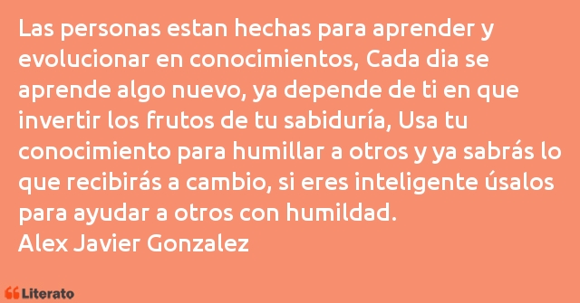 Frases de Alex Javier Gonzalez