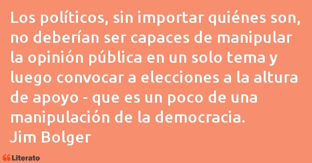 Frases de Jim Bolger