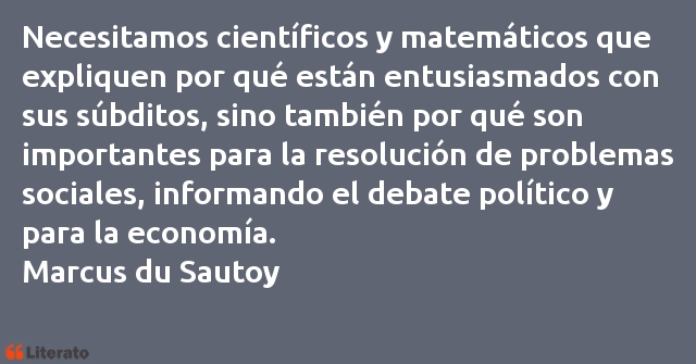 Frases de Marcus du Sautoy