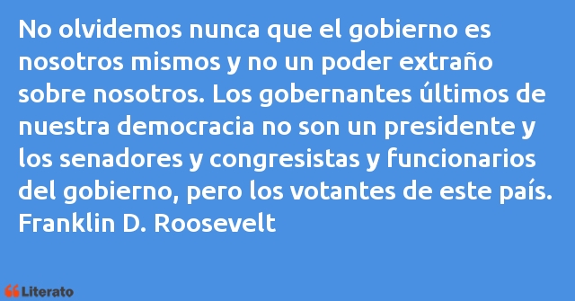 Frases de Franklin D. Roosevelt