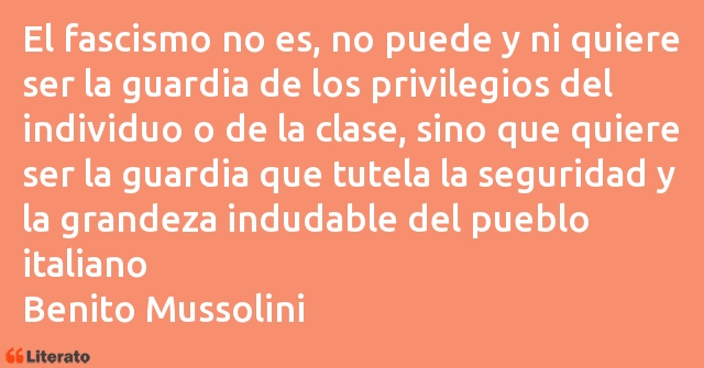 Frases de Benito Mussolini