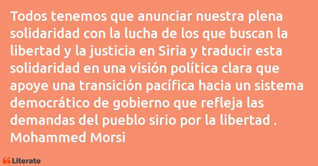 Frases de Mohammed Morsi