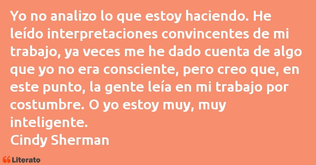 Frases de Cindy Sherman