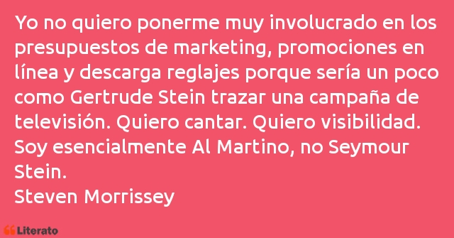 Frases de Steven Morrissey