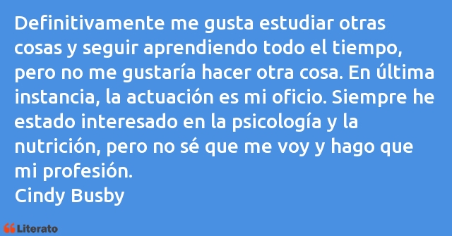 Frases de Cindy Busby