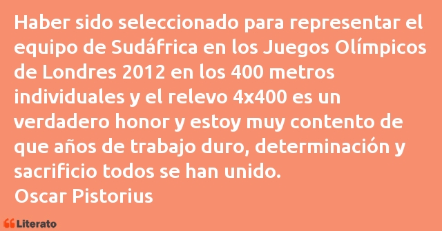 Frases de Oscar Pistorius