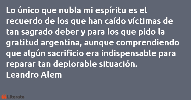 Frases de Leandro Alem