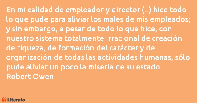 Frases de Robert Owen