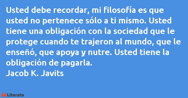 Frases de Jacob K. Javits