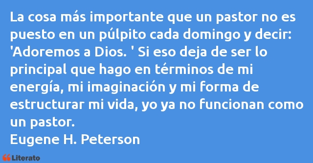 Frases de Eugene H. Peterson