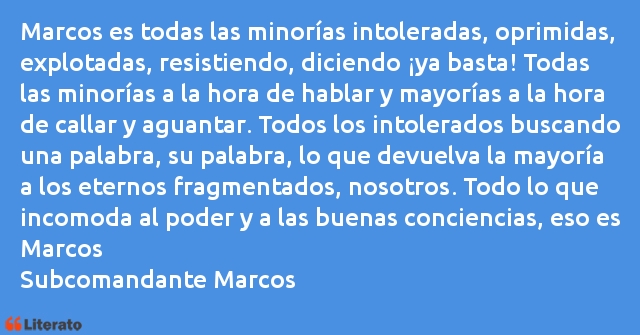 Frases de Subcomandante Marcos