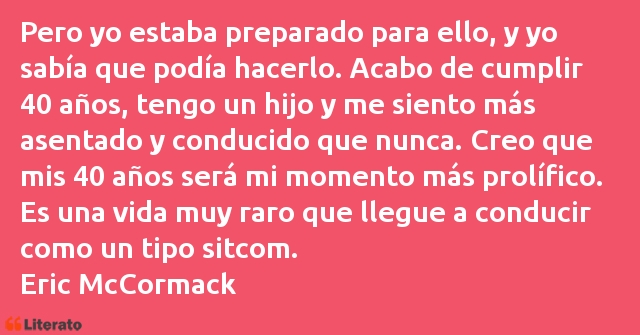 Frases de Eric McCormack