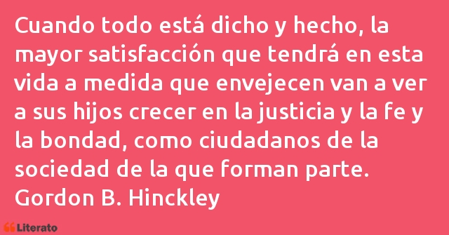 Frases de Gordon B. Hinckley