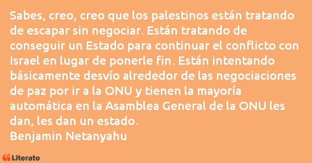 Frases de Benjamin Netanyahu