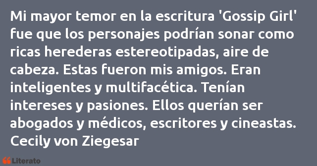 Frases de Cecily von Ziegesar