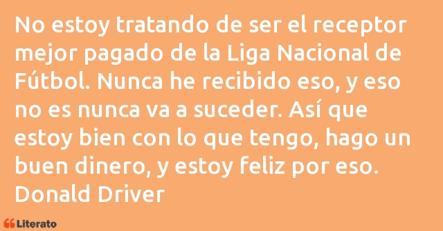 Frases de Donald Driver