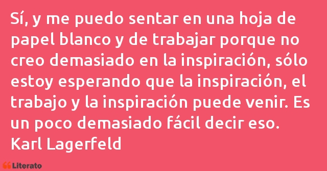 Frases de Karl Lagerfeld