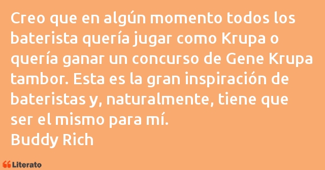 Frases de Buddy Rich