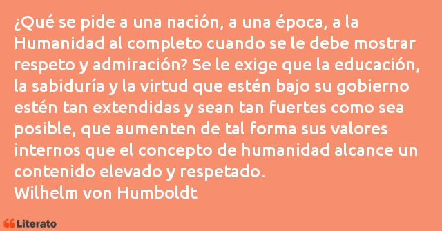 Frases de Wilhelm von Humboldt