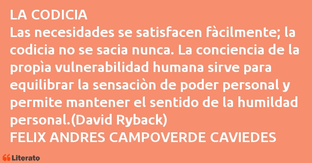 Frases de FELIX ANDRES CAMPOVERDE CAVIEDES