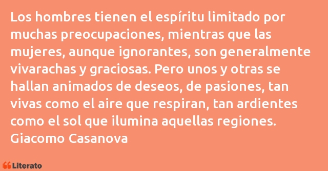 Frases de Giacomo Casanova