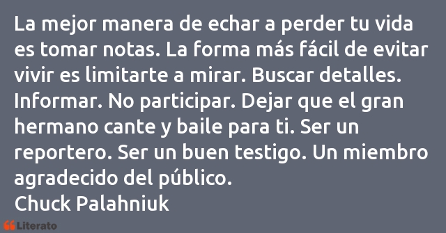 Frases de Chuck Palahniuk