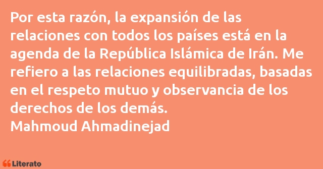 Frases de Mahmoud Ahmadinejad