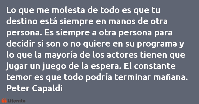 Frases de Peter Capaldi