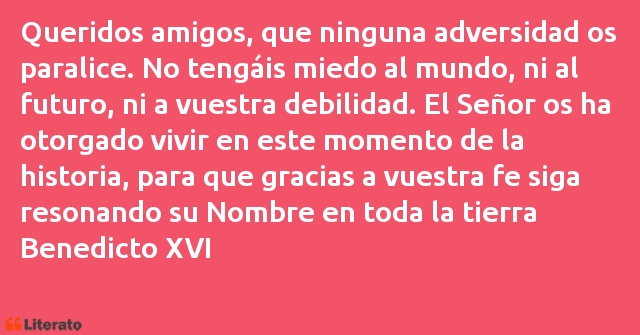 Frases de Benedicto XVI